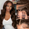 13x4 Glueless περούκες Human Hair Pre Plucked Pre Cut with Baby Hair, 210% Density 12A Brazilian Body Wave Lace μπροστινές περούκες 26
