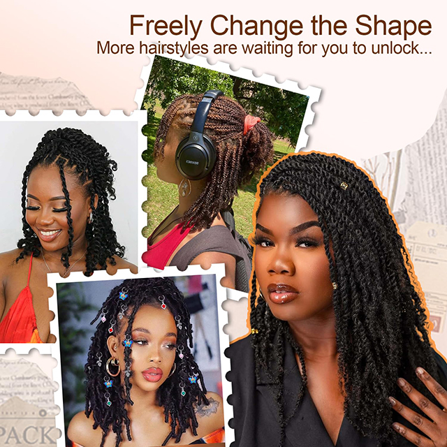 ISWEET Afro Kinky Human Hair 16 Zoll 4C Kinky Curly Bundles 50g Perfekt f&uuml;r Mini Twist & Dreadlocks 1B Natural Black Hair Extensions
