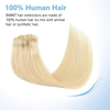Extensions de cheveux naturels Remy &agrave; clips, &eacute;pais, lisses, blonds d&eacute;color&eacute;s #613, Double trame, 7 pi&egrave;ces, pour femmes