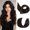 20 ks p&aacute;sky pro prodloužen&iacute; vlasů Remy Human Hair Straight Neviditeln&eacute; prodloužen&iacute; vlasů 50 gramů pro ženy D&iacute;vky Př&iacute;rodn&iacute; čern&aacute; #1B