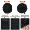 Extens&atilde;o de rabo de cavalo afro puff laranja escuro 350 – coque curto e encaracolado, peruca sint&eacute;tica para mulheres