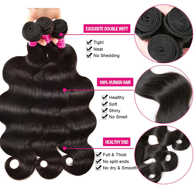 Body Wave 100% t&ouml;&ouml;tlemata Peruu juustega kimbud 4x4 HD pitskinnitusega naturaalne v&auml;rv mustadele naistele