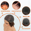 Wear & Go Glueless, r&ouml;vid, g&ouml;nd&ouml;r Bob par&oacute;ka emberi hajb&oacute;l – 180%-os sűrűs&eacute;gű, 8 h&uuml;velykes vil&aacute;gosbarna, előre kit&eacute;pett, előre kiv&aacute;gott m&eacute;lyhull&aacute;m&uacute; csipke első par&oacute;ka nőknek