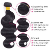 ISWEET Body Wave Hair Human 4 Bundles 100% اکستنشن موی ویرجین برزیلی فرآوری نشده طبیعی مشکی برای زنان (16، 18، 20، 22 اینچ)