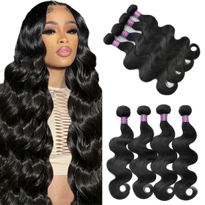 ISWEET Fasci di onde del corpo Capelli umani brasiliani non trattati al 100% 26-32 pollici Grado 12A Estensioni dei capelli a trama rapida 4 Offerte di pacchetti Capelli vergini neri naturali per onde piene e morbide