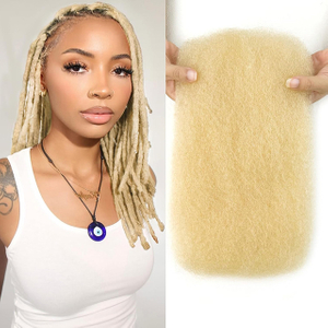 مجموعة شعر بشري ISWEET Afro Kinkys لضفائر الكروشيه 613 حزم شقراء مجعدة مجعدة للالتواء 50 جرام وصلات شعر أسود طبيعي 20 بوصة