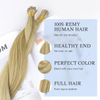 Sambungan Rambut Petua I Remy Rambut Manusia #16/22 Berambut Perang Cerah Campuran Berambut Perang Keemasan Sorotan 1g/Strand Petua Mikro 50G/Pek Rambut Ombre Lurus Tidak Kelihatan Untuk Wanita Perempuan