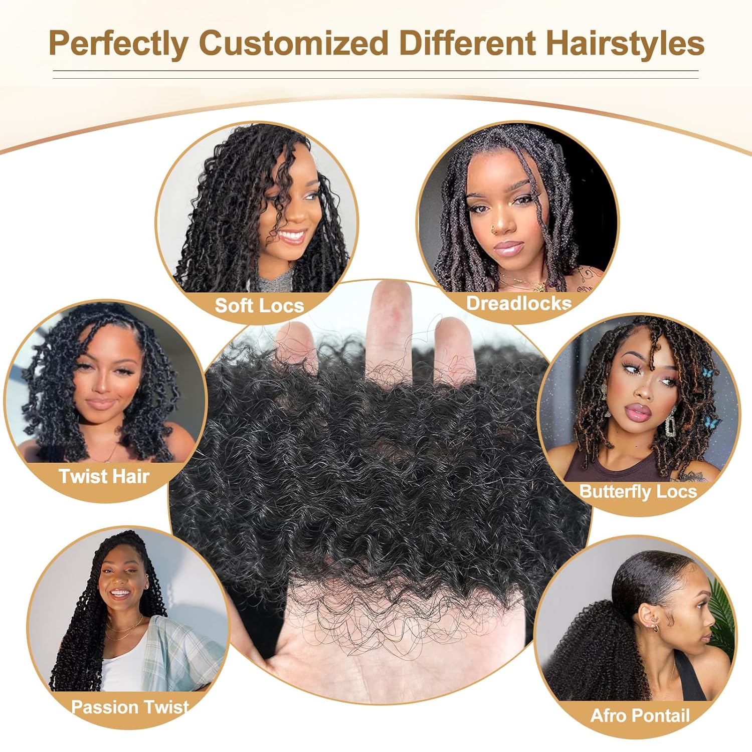 Afro Twist ľudsk&eacute; vlasy 16 palcov Afro Kinkys Bulk Ľudsk&eacute; vlasy 40 g/zv&auml;zok Natural Black Human Braiding Hair for Loc Extensions Vlasy Marley Twist Brainding (16 palcov, balenie 2 ks)