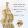 I Tip Sambungan Rambut Remy Rambut Manusia #16/22 Berambut Perang Cerah Campuran Berambut Perang Keemasan Sorotan 1g/Strand Petua Mikro 50G/Pek Rambut Ombre Lurus Tidak Kelihatan Untuk Wanita Perempuan