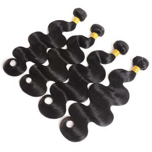 ISWEET Corpus Undo Humanum Hair 4 Bundles 100% Unprocessed Brazilian Virgin Hair Extensions Natural Black pro Women (16, 18, 20, 22 Uncias)