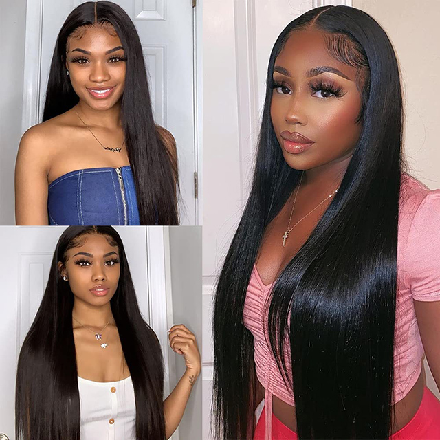 Egyenes U r&eacute;sz par&oacute;ka 100% brazil szűz emberi haj k&ouml;z&eacute;pső r&eacute;sz 180% sűrűs&eacute;gű, ragaszt&oacute;mentes term&eacute;szetes sz&iacute;n fekete nők sz&aacute;m&aacute;ra