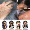 13x6 Lace Front perruques de cheveux humains 180% densit&eacute; droite HD Transparent Lace Front pr&eacute; plum&eacute; avec des cheveux de b&eacute;b&eacute; couleur noire naturelle pour les femmes
