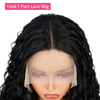 T-Del Blonde Forreste Parykker Menneskeh&aring;r 13x6x1 T Del Deep Wave brasiliansk jomfru menneskeh&aring;r Forplukket 180 T&aelig;thed Naturlig farve