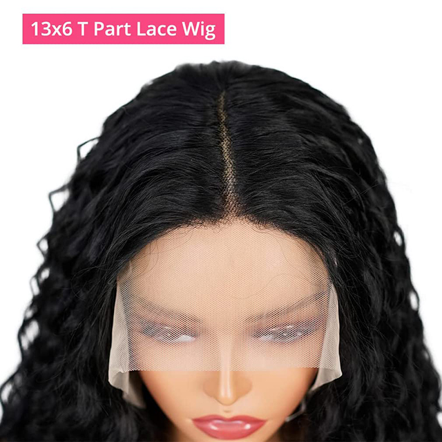 T-Del Blonde Forreste Parykker Menneskeh&aring;r 13x6x1 T Del Deep Wave brasiliansk jomfru menneskeh&aring;r Forplukket 180 T&aelig;thed Naturlig farve