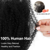 Afro Twist ľudsk&eacute; vlasy 16 palcov Afro Kinkys Bulk Ľudsk&eacute; vlasy 40 g/zv&auml;zok Natural Black Human Braiding Hair for Loc Extensions Vlasy Marley Twist Brainding (16 palcov, balenie 2 ks)