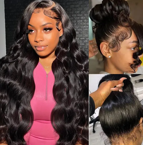 Kebaikan Rambut Palsu Hadapan 360 Lace