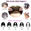 ISWEET Hair Topper για αραιά μαλλιά - Ανθρώπινα μαλλιά 10 ιντσών με βάση ελβετικής δαντέλας Ombre ανοιχτό καφέ ξανθό ανταύγειες Μη ανιχνεύσιμες λύσεις καθημερινής χρήσης