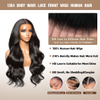 Pelucas sin pegamento 13x4 cabello humano prearrancado precortado con pelo de beb&eacute;, 210% densidad 12A pelucas delanteras de encaje brasile&ntilde;o ondulado 26