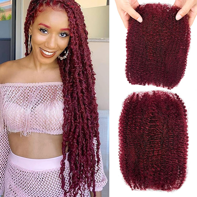 ISWEET 20 Inihi Afro Kinkys Bulk Human Hair 40g 1 Paihere Kinky Twist Hair For Dreadlock Extensions Braiding Hair for Twist and Soft Locs (1 Pack) 