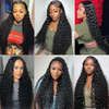 13x6 Deep Wave Lace Μπροστινές Περούκες Ανθρώπινα Μαλλιά Προ μαδημένα HD Διαφανής Δαντέλα 180% Πυκνότητα με Βρεφικά Μαλλιά Φυσικό Χρώμα για Γυναίκες