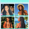 Lot de 6 trames de cheveux humains tress&eacute;s pour tresses boh&egrave;mes - Deep Wave - Cheveux humains en vrac - 12 A - Tresses br&eacute;siliennes boucl&eacute;es - Couleur naturelle