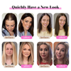 ISWEET Hair Topper για αραιά μαλλιά - Ανθρώπινα μαλλιά 10 ιντσών με βάση ελβετικής δαντέλας Ombre ανοιχτό καφέ ξανθό ανταύγειες Μη ανιχνεύσιμες λύσεις καθημερινής χρήσης