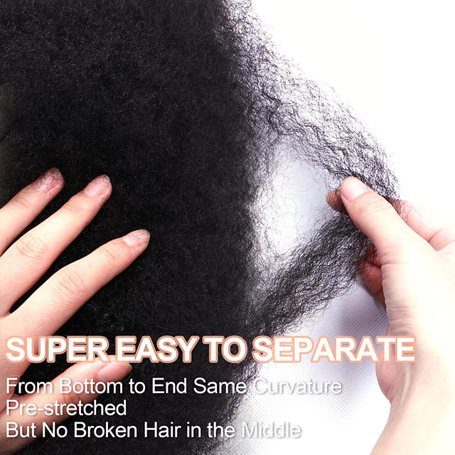 ISWEET Afro Kinky Human Hair 16 Zoll 4C Kinky Curly Bundles 50g Perfekt f&uuml;r Mini Twist & Dreadlocks 1B Natural Black Hair Extensions