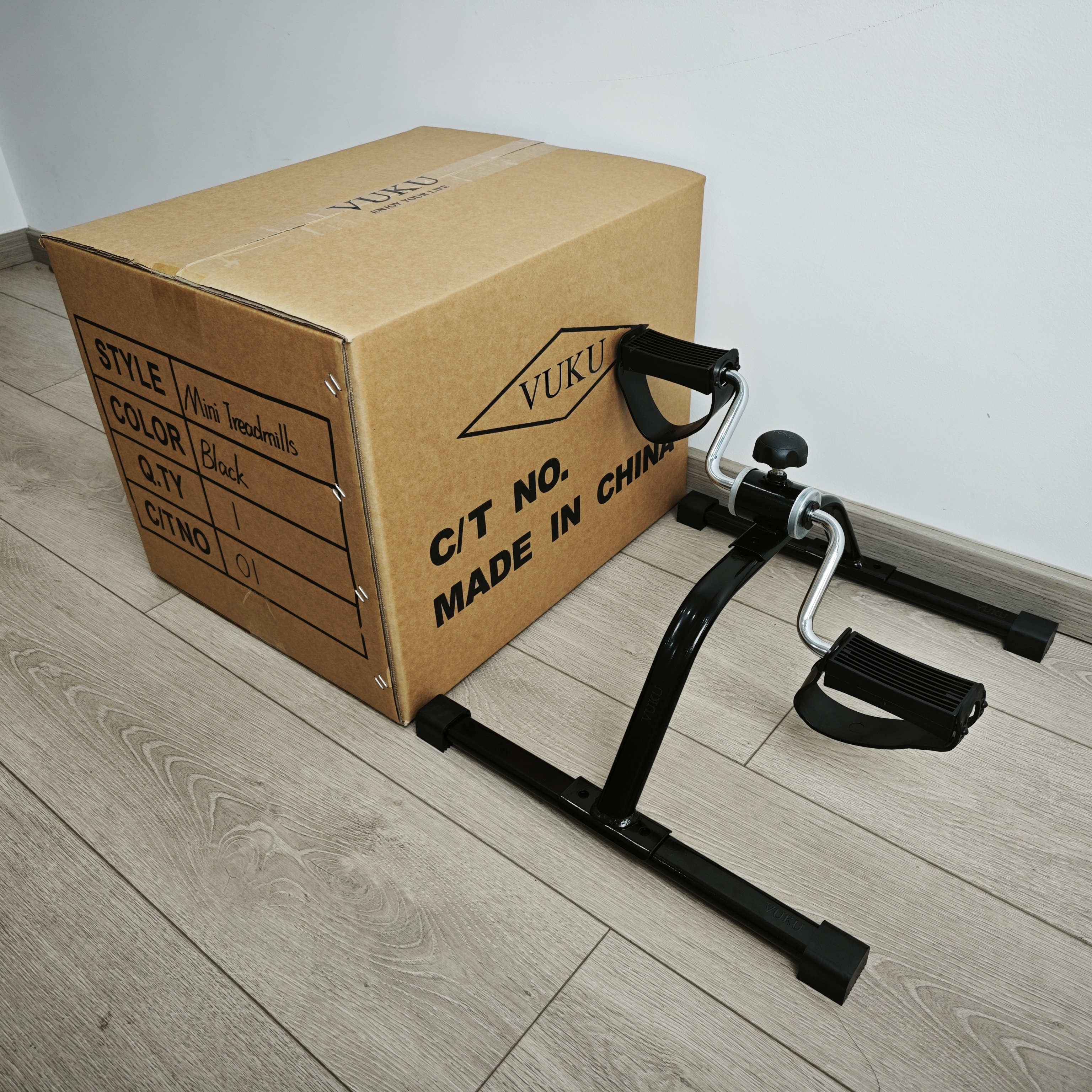VUKU Tragbares Fahrradpedal-Trainingsger&auml;t unter dem Schreibtisch, Laufband, Mini-Beintrainingsger&auml;t f&uuml;r das Heimb&uuml;ro, Physiotherapie-Fitnessger&auml;t f&uuml;r Erwachsene und Senioren